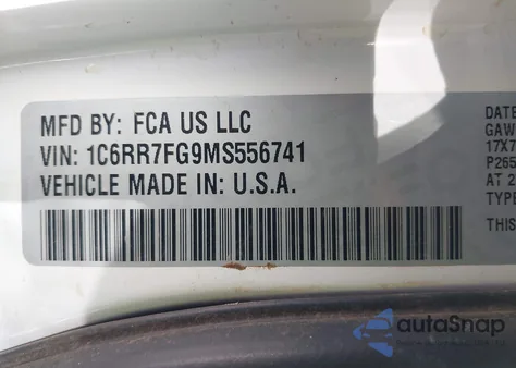 2021 Ram 1500 Classic Tradesman 4X4 6'4 Box from USA, damaged, VIN 1C6RR7FG9MS556741